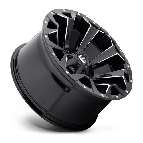 Aluminum Wheels 17X9 Assault D576 Gloss Black/Milled Fuel Off Road Wheels