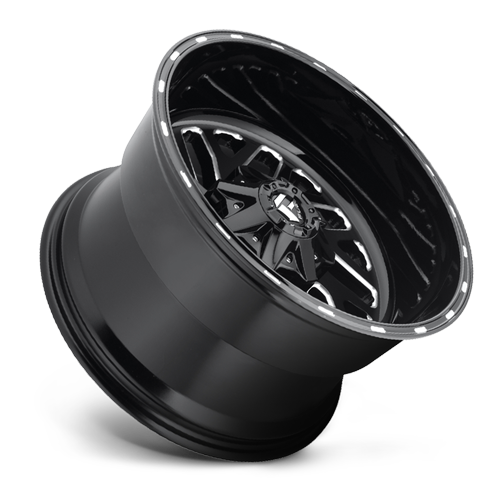 Aluminum Wheels 20X12 Triton D581 Gloss Black/Milled Fuel Off Road Wheels