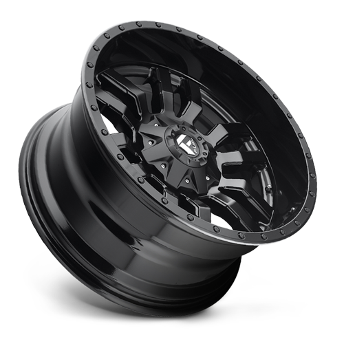 Aluminum Wheels 20X10 Sledge D596 8 On 170 Matte Black/Gloss Black Lip 125.1 Bore -18 Offset Fuel Off Road Wheels