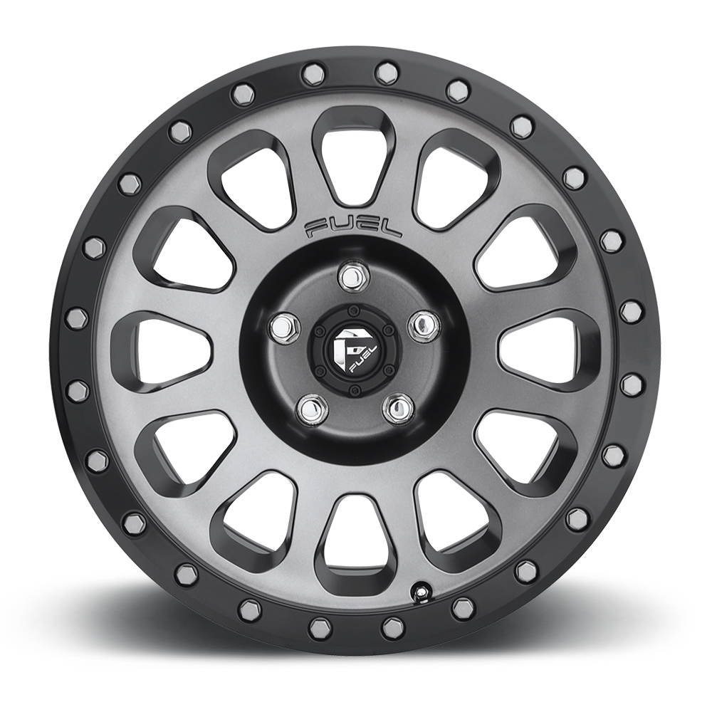 Aluminum Wheels 18X9 Vector D601 Anthracite Gray Black Bead Ring Fuel Off Road Wheels