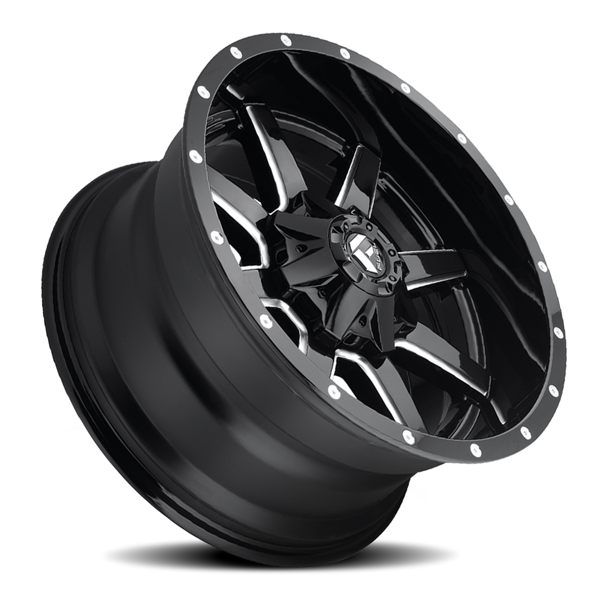 Aluminum Wheels 20X9 Maverick D610 Gloss Black/Milled Fuel Off Road Wheels