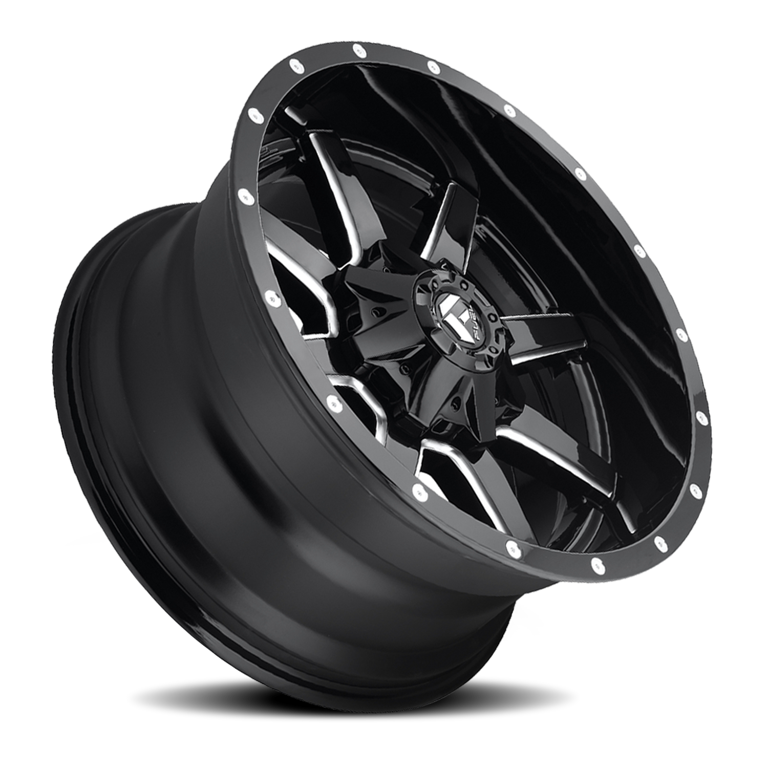 Aluminum Wheels 20X9 Maverick D610 Gloss Black/Milled Fuel Off Road Wheels