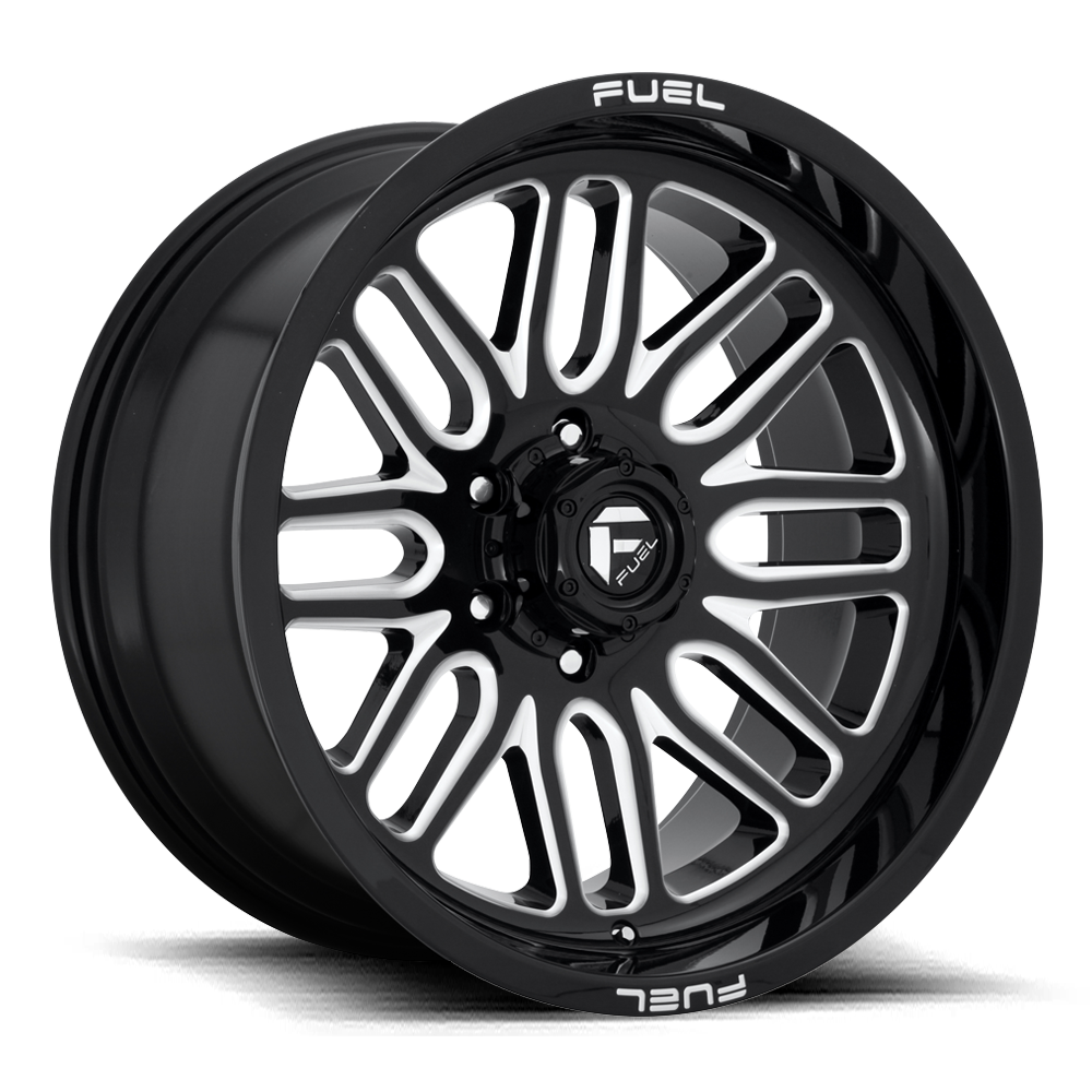 Aluminum Wheels 20X10 Ignite D662 Gloss Black Milled Fuel Off Road Wheels