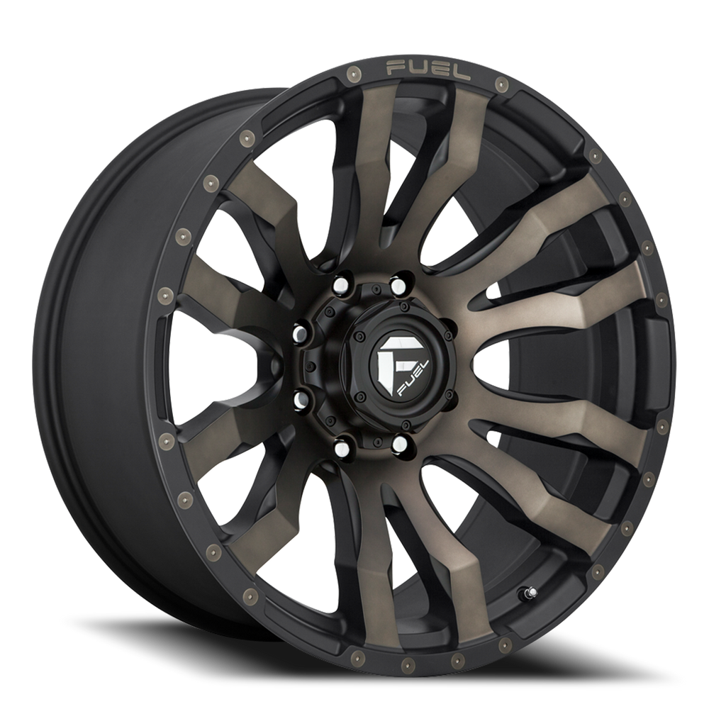 Aluminum Wheels 20X10 Blitz D674 Matte Black Double Dark Tint Fuel Off Road Wheels