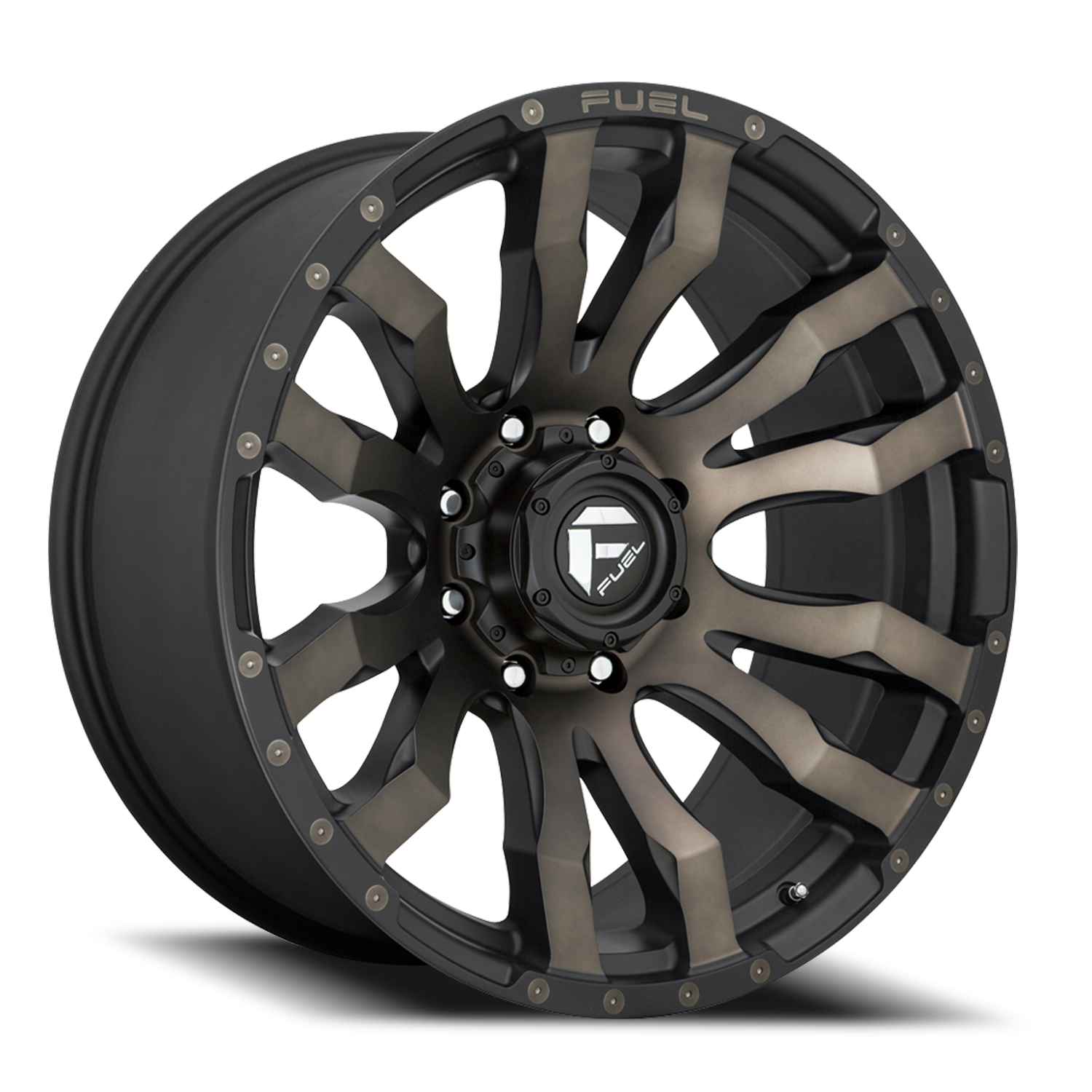 Aluminum Wheels 20X10 Blitz D674 Matte Black Double Dark Tint Fuel Off Road Wheels