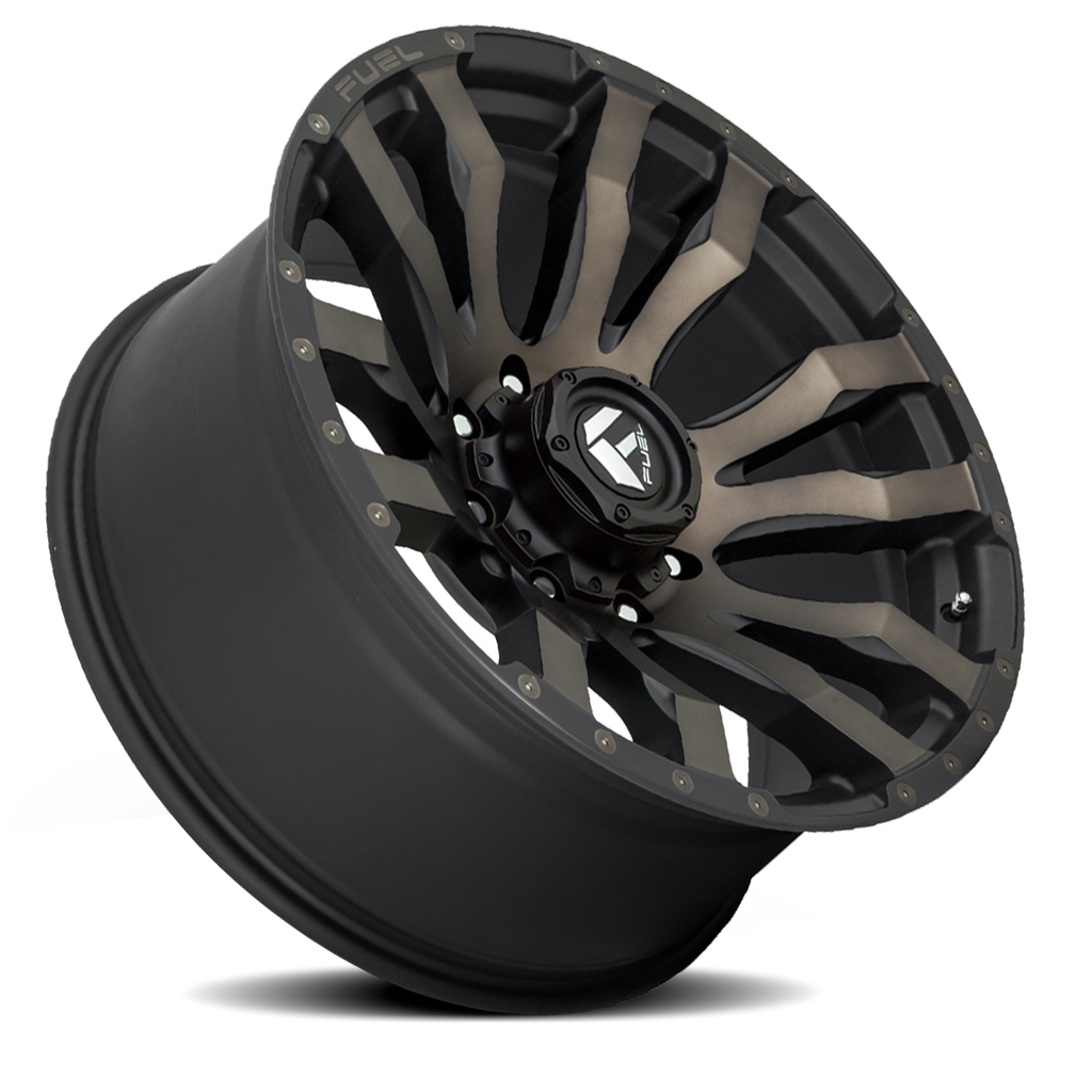 Aluminum Wheels 20X10 Blitz D674 Matte Black Double Dark Tint Fuel Off Road Wheels