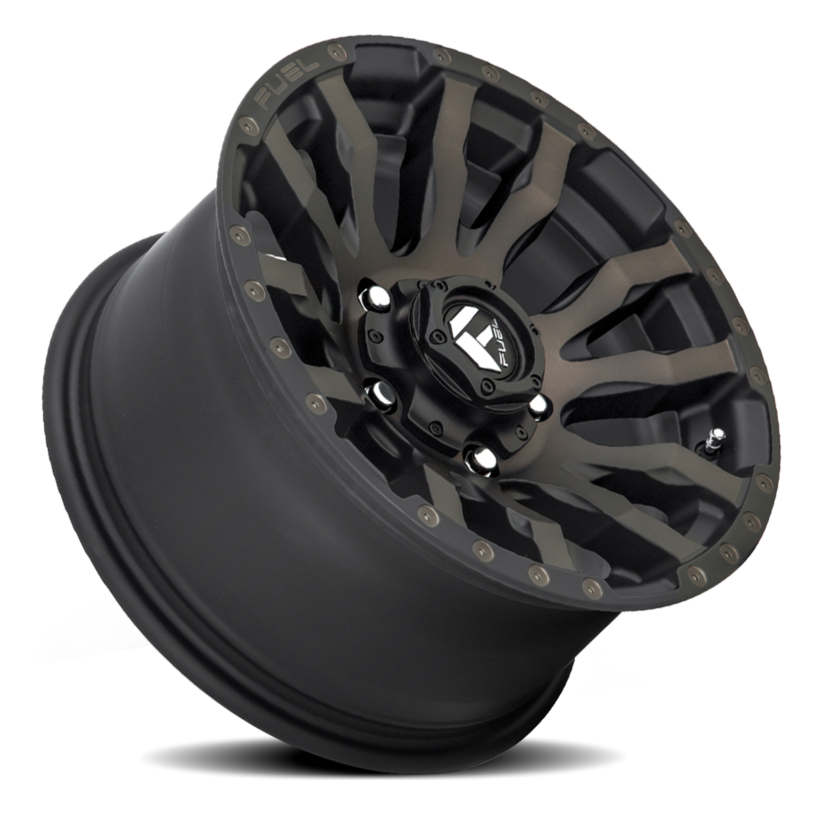Aluminum Wheels 20X10 Blitz D674 Matte Black Double Dark Tint Fuel Off Road Wheels