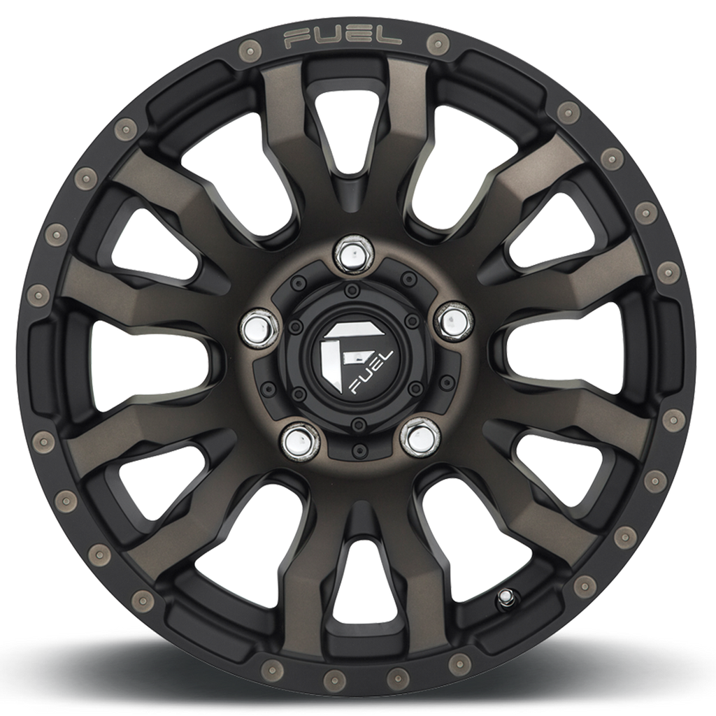 Aluminum Wheels 20X10 Blitz D674 Matte Black Double Dark Tint Fuel Off Road Wheels