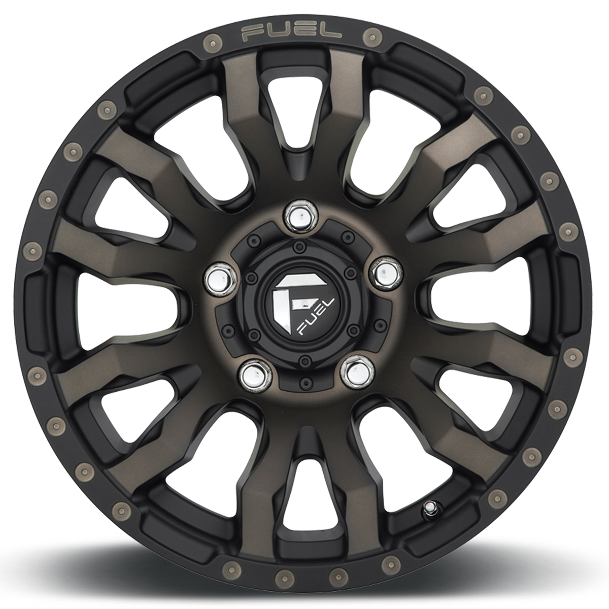 Aluminum Wheels 20X10 Blitz D674 Matte Black Double Dark Tint Fuel Off Road Wheels