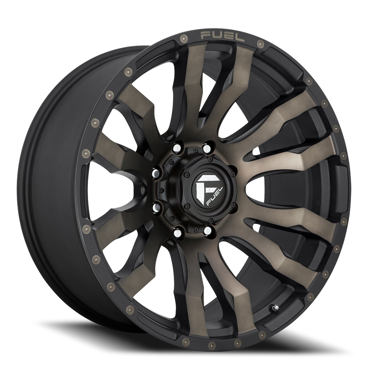 Aluminum Wheels 20X9 Blitz D674 Matte Black Double Dark Tint Fuel Off Road Wheels