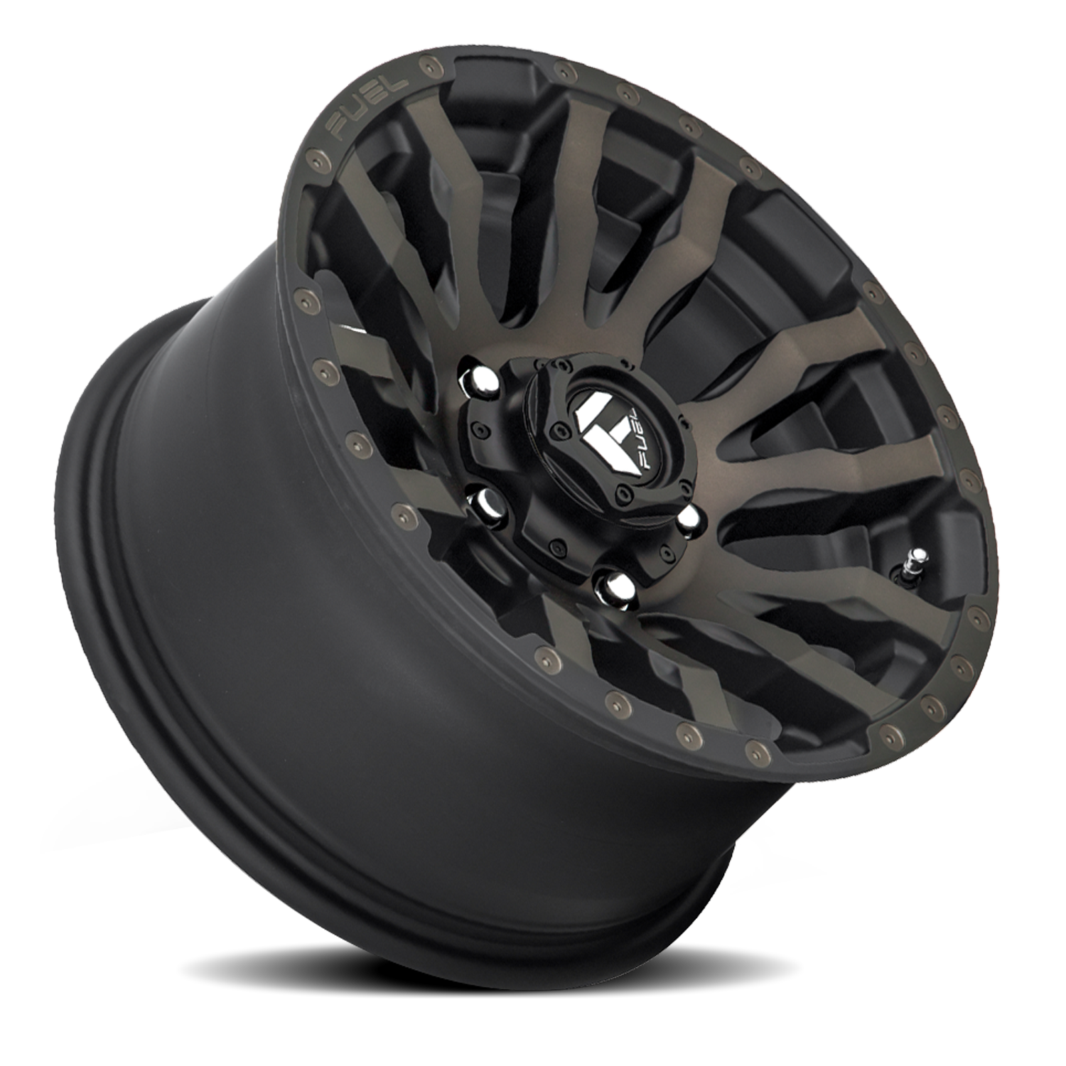 Aluminum Wheels 20X9 Blitz D674 Matte Black Double Dark Tint Fuel Off Road Wheels