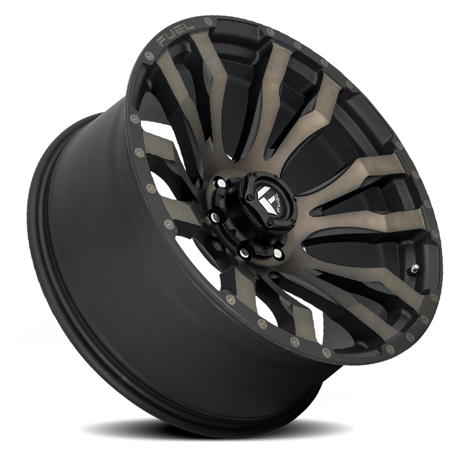 Aluminum Wheels 20X9 Blitz D674 Matte Black Double Dark Tint Fuel Off Road Wheels