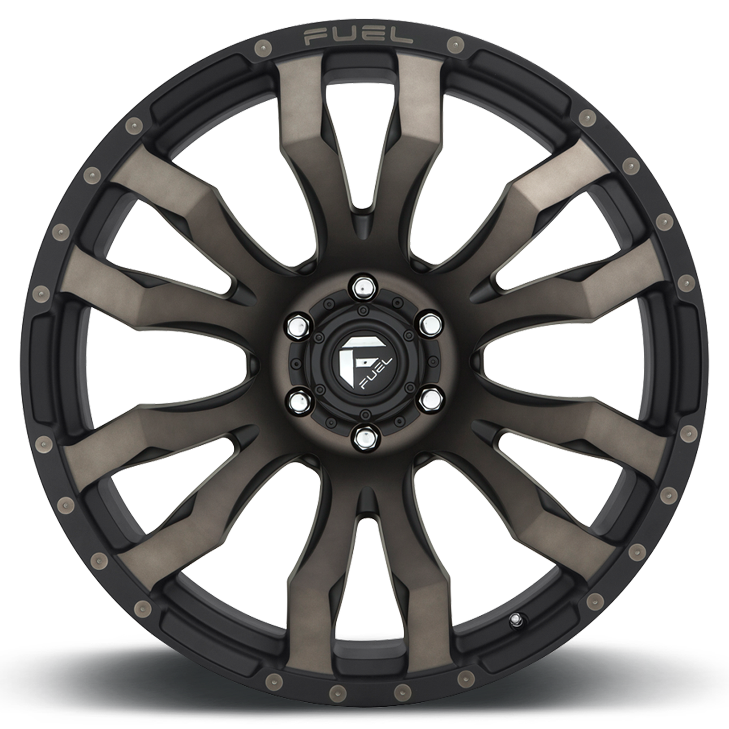 Aluminum Wheels 20X9 Blitz D674 Matte Black Double Dark Tint Fuel Off Road Wheels