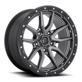 Aluminum Wheels 17X9 Rebel D680 Matte Gunmetal Gray Black Bead Ring Fuel Off Road Wheels
