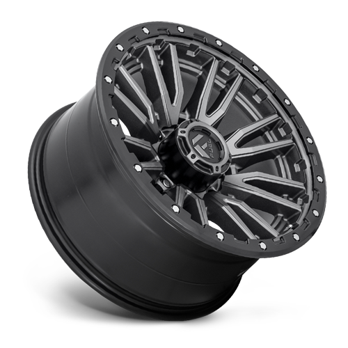 Aluminum Wheels 22X12 Rebel D680 Matte Gunmetal Gray Black Bead Ring Fuel Off Road Wheels