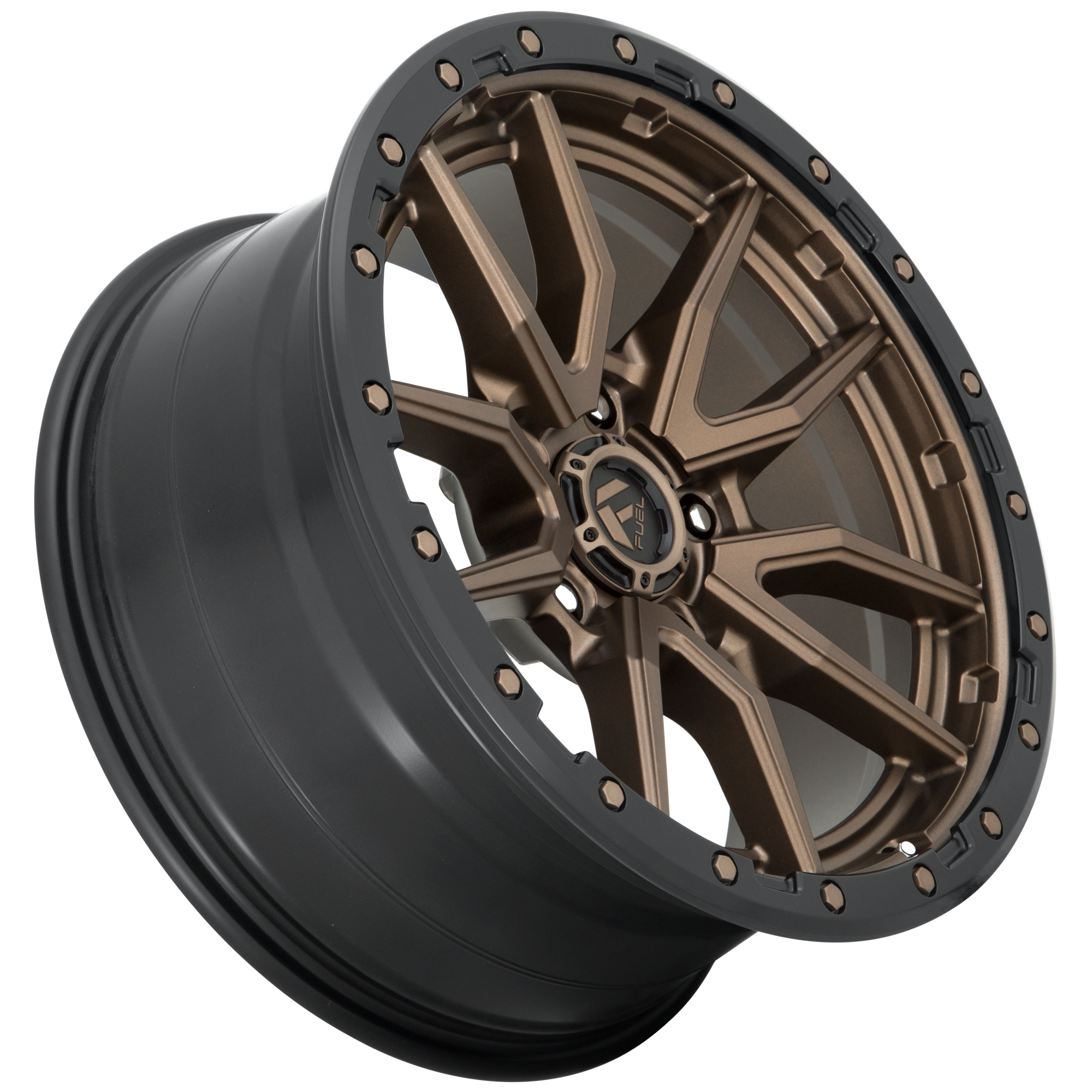 Aluminum Wheels 17X9 Rebel D681 Matte Bronze Black Bead Ring Fuel Off Road Wheels