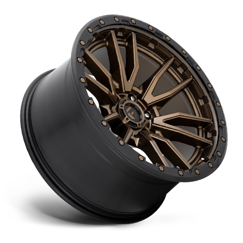 Aluminum Wheels 18X9 Rebel D681 Matte Bronze Black Bead Ring Fuel Off Road Wheels