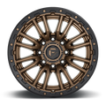 Aluminum Wheels 20X10 Rebel D681 Matte Bronze Black Bead Ring Fuel Off Road Wheels