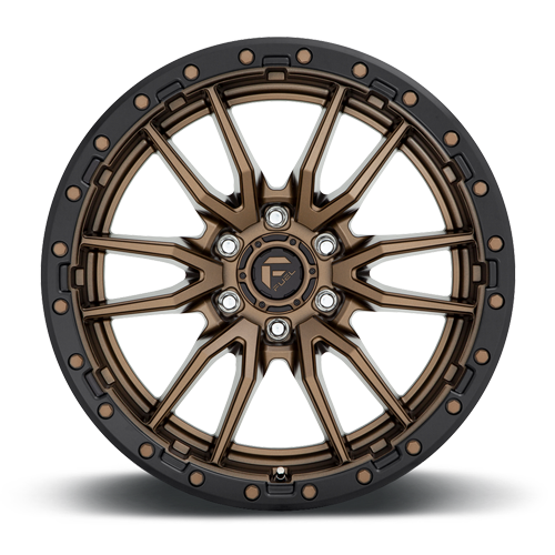 Aluminum Wheels 20X10 Rebel D681 Matte Bronze Black Bead Ring Fuel Off Road Wheels