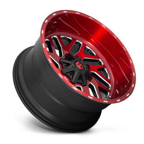 Aluminum Wheels 22X10 Triton D691 Candy Red/Milled Fuel Off Road Wheels