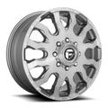 Dually Wheels 20X8.25 Blitz Dually D693 8 On 165.1 Brushed Gunmetal Gray Tinted Clear 117 Bore 105 Offset Multi Spoke Front Dually Fuel Off Road Wheels