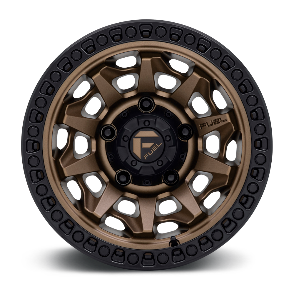 Aluminum Wheels 17X9 Covert D696 Matte Bronze Black Bead Ring Fuel Off Road Wheels