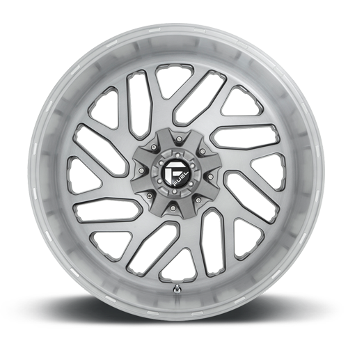 Aluminum Wheels 20X10 Triton Platinum D715 Brush Gunmetal Gray/Clear Tint Fuel Off Road Wheels