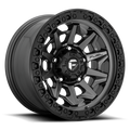 Aluminum Wheels 18X9 Covert D716 Matte Gunmetal Gray Black Bead Ring Fuel Off Road Wheels