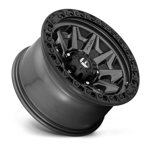 Aluminum Wheels 18X9 Covert D716 Matte Gunmetal Gray Black Bead Ring Fuel Off Road Wheels