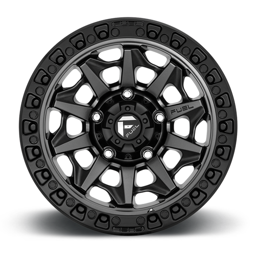 Aluminum Wheels 18X9 Covert D716 Matte Gunmetal Gray Black Bead Ring Fuel Off Road Wheels