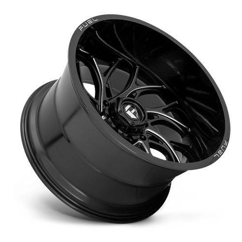 Aluminum Wheels 20X10 Runner D741 Gloss Black Milled Fuel Off Road Wheels