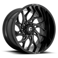 Aluminum Wheels 22X12 Runner D741 Gloss Black Milled Fuel Off Road Wheels