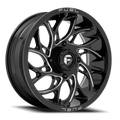 Aluminum Wheels 22X7 Runner UTV D741 Gloss Black Milled Fuel Off Road Wheels