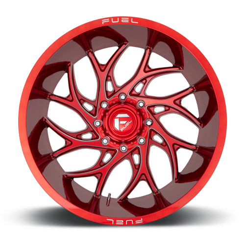 Aluminum Wheels 22X12 Runner D742 Candy Red Milled Fuel Off Road Wheels