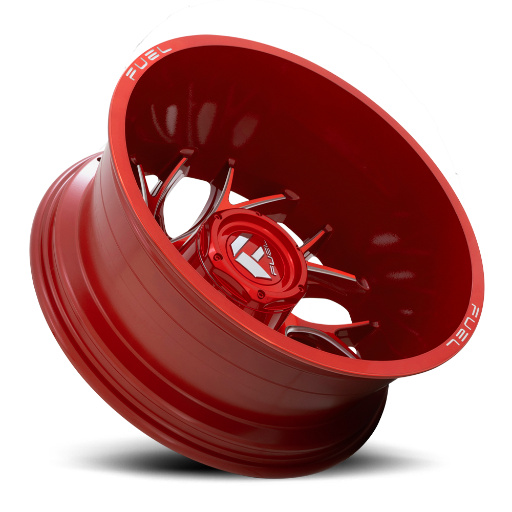 Dually Wheels 22X8.25 Runner Dually D742 Candy Red Milled Fuel Off Road Wheels
