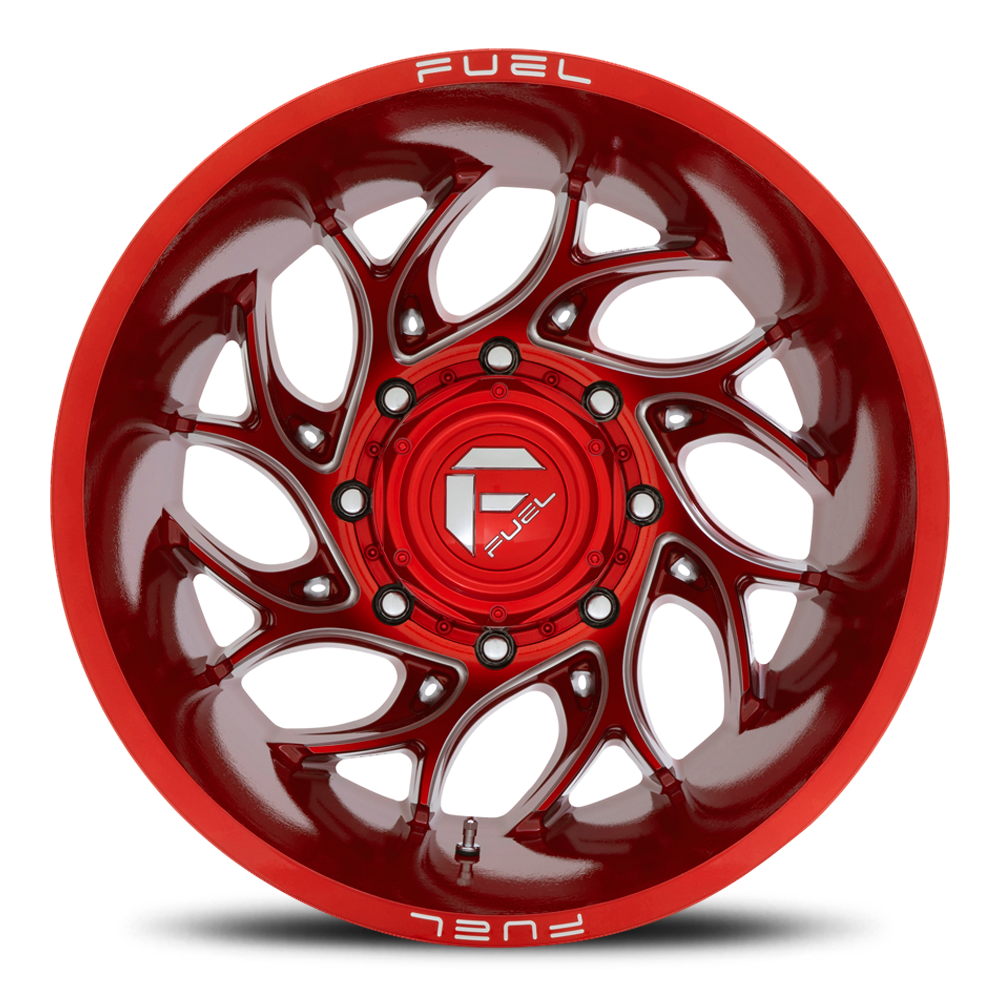 Dually Wheels 22X8.25 Runner Dually D742 Candy Red Milled Fuel Off Road Wheels