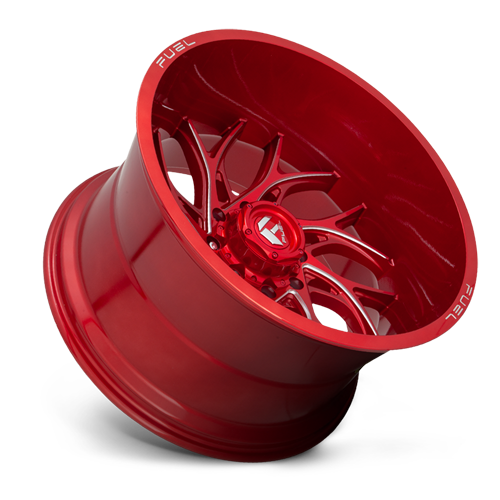 Aluminum Wheels 24X12 Runner D742 Candy Red Milled Fuel Off Road Wheels