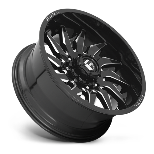 Aluminum Wheels 20X9 Saber D744 Gloss Black Milled Fuel Off Road Wheels