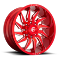 Aluminum Wheels 24X12 Saber D745 Candy Red Milled Fuel Off Road Wheels