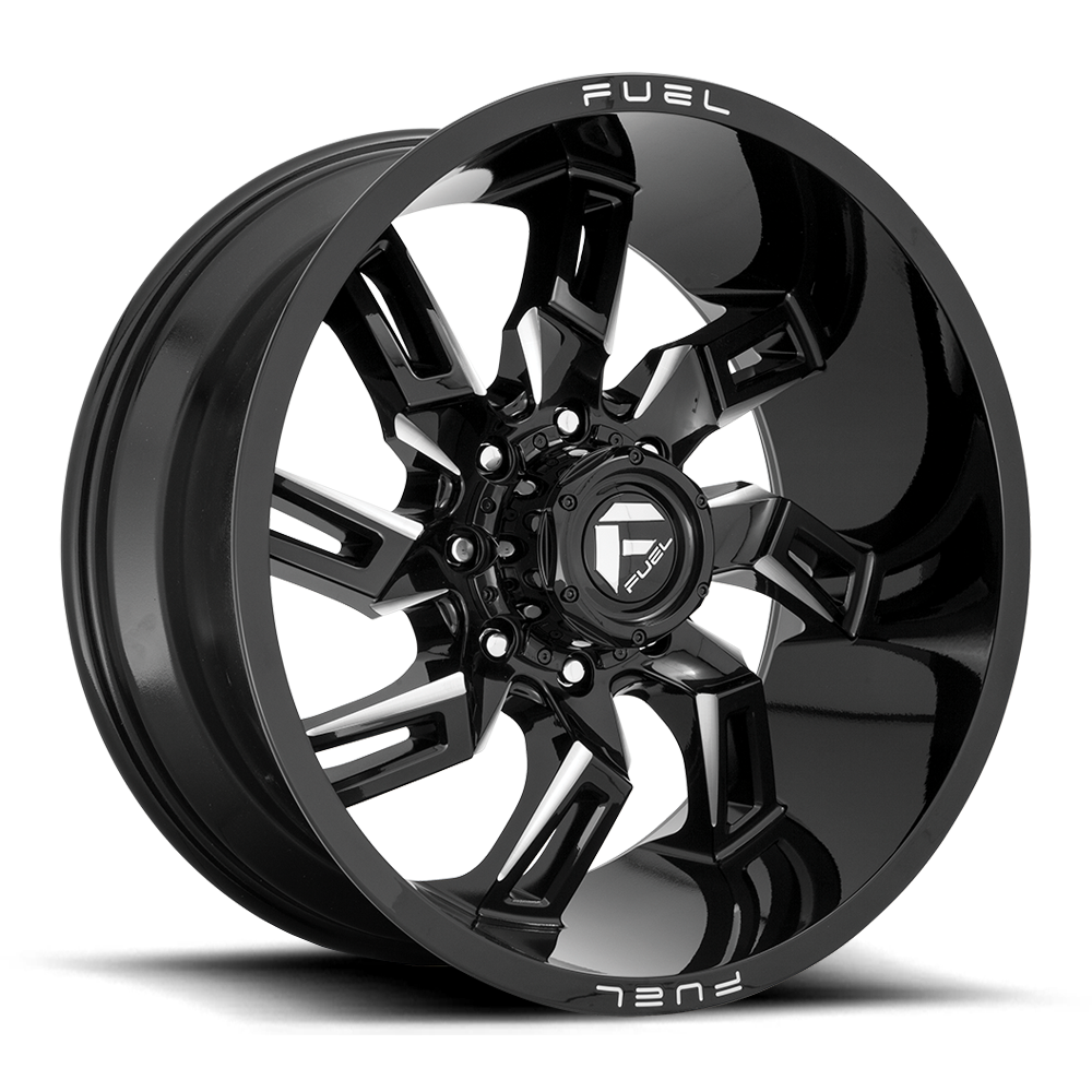 Aluminum Wheels 20X9 Lockdown D747 Gloss Black Milled Fuel Off Road Wheels