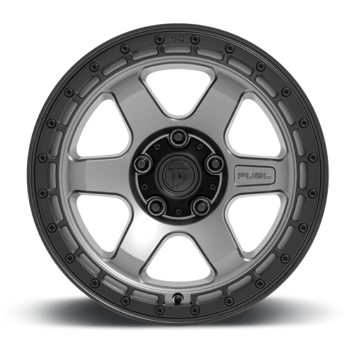 Aluminum Wheels 17X9 Block D752 Gunmetal Gray/Black Ring Fuel Off Road Wheels
