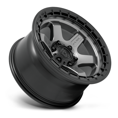 Aluminum Wheels 17X9 Block D752 Gunmetal Gray/Black Ring Fuel Off Road Wheels
