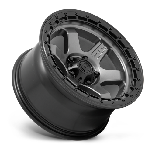 Aluminum Wheels 18X9 Block D752 Gunmetal Gray/Black Ring Fuel Off Road Wheels