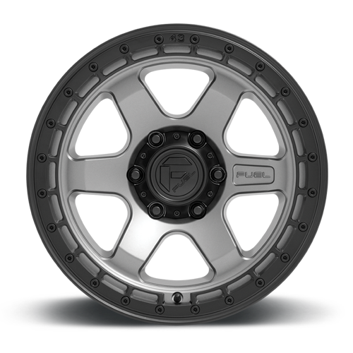 Aluminum Wheels 18X9 Block D752 Gunmetal Gray/Black Ring Fuel Off Road Wheels
