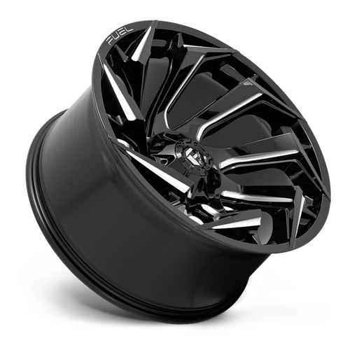 Aluminum Wheels 24X12 Reaction D753 Gloss Black/Milled Fuel Off Road Wheels