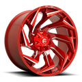 Aluminum Wheels 22X10 Reaction D754 Candy Red Milled Fuel Off Road Wheels