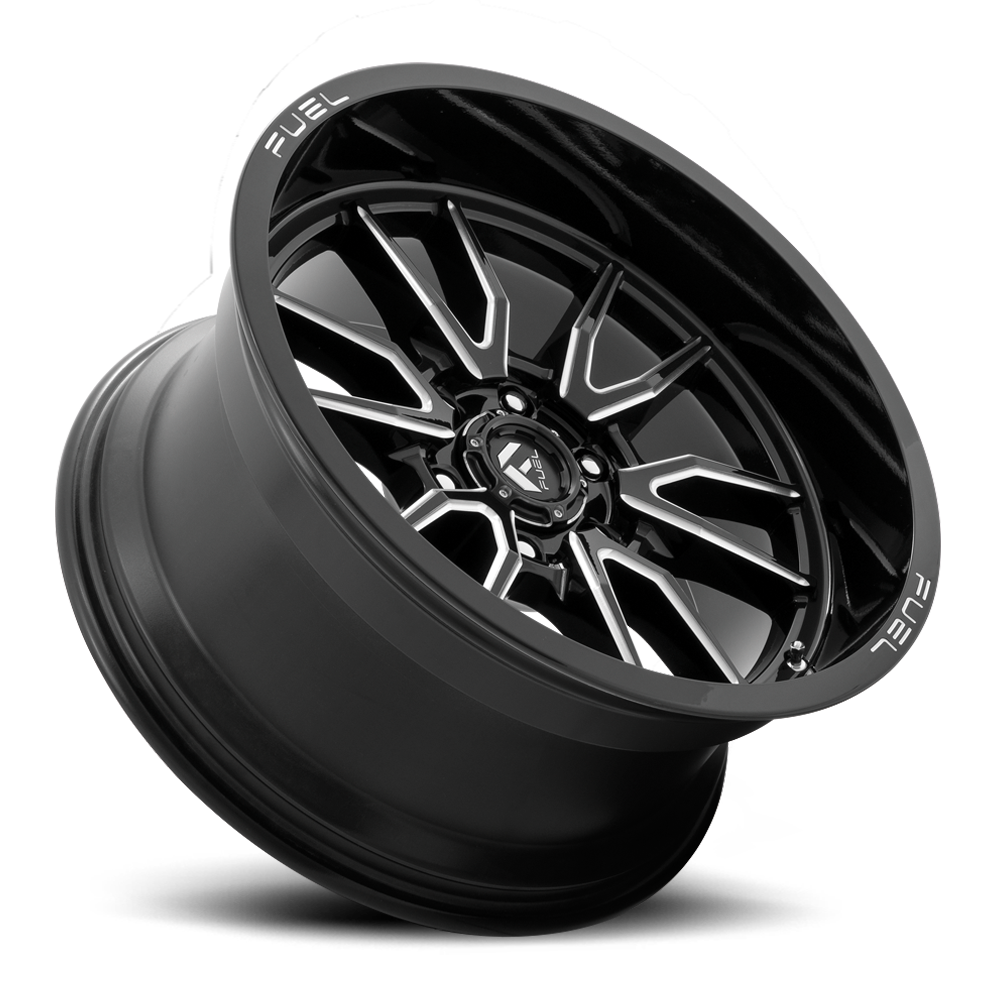 Aluminum Wheels 20X9 Clash 6 D761 Gloss Black Milled Fuel Off Road Wheels