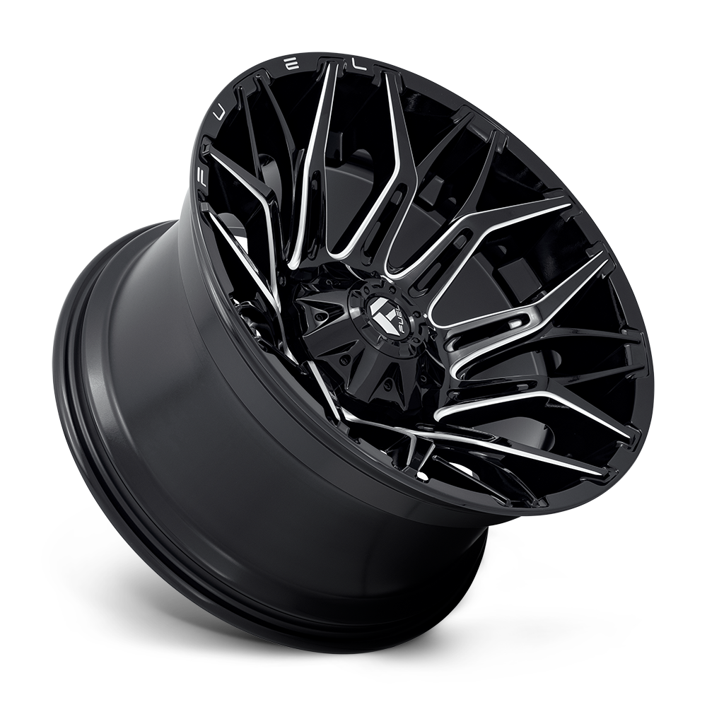 Aluminum Wheels 20X10 Twitch D769 Gloss Black/Milled Fuel Off Road Wheels