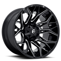 Aluminum Wheels 22X12 Twitch D769 Gloss Black/Milled Fuel Off Road Wheels