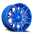 Aluminum Wheels 22X10 Twitch D770 Anodized Blue Milled Fuel Off Road Wheels